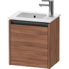 Duravit Ketho 2 fonteinkast met 1 deur 41x29.2x44cm links, met greep antraciet noten mat SW772102