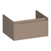 BRAUER Hope wastafelonderkast - 59x30x45.5cm - 1 softclose lade greeploos - 1 sifon uitsparing - mat mokka SW1198841