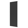 Plieger Cavallino Retto designradiator verticaal enkel middenaansluiting 1800x602mm 1205W zwart grafiet (black graphite) 7252992