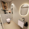 MONDIAZ TURE-DLUX 40cm toiletmeubel Rosee. EDEN wastafel Opalo positie links. Met 1 kraangat. SW1104477