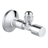 GROHE hoekstopkraan knel 1/2 x3/8 met metalen greep chroom SW32007