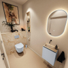 MONDIAZ TURE-DLUX 40cm toiletmeubel Clay. EDEN wastafel Frappe positie links. Zonder kraangat. SW1102691