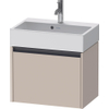 Duravit Ketho 2 wastafelonderbouwkast met 1 lade 58.4x39x44cm met greep antraciet taupe supermat SW773145
