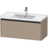 Duravit Ketho 2 wastafelonderbouwkast met 1 lade 98.4x45.5x44cm met greep antraciet Linnen mat SW773155