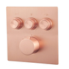 Wiesbaden Caral Klik Pro inbouw thermostatisch douche/badkraan 3 functies met inbouwdeel geborsteld koper SW717743