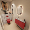 MONDIAZ TURE-DLUX 80cm toiletmeubel Fire. EDEN wastafel Glace positie links. Zonder kraangat. SW1103280
