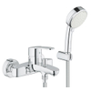 GROHE Eurostyle Cosmopolitan badkraan met omstel en koppelingen met doucheset chroom/wit SW108055