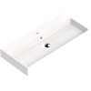 Thebalux Type Quadro wastafel 102x46x12cm 1 kraangat met wasbak rechthoek keramiek wit mat SW766471