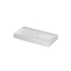 INK Unlimited wastafel - 90x45x11cm - 1 wasbak - 1 kraangat - porselein wit glans SB0202051