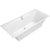 Villeroy en Boch Squaro Edge 12 kunststof bad quaryl rechthoekig 170x75x45cm incl. poten en afvoer /overloopcombinatie wit 0942246