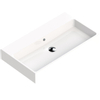 Thebalux Type Quadro wastafel 81x46x12cm zonder kraangat met wasbak rechthoek keramiek wit mat SW766468