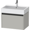 Duravit Ketho 2 wastafelonderbouwkast met 1 lade 68.4x46x44cm met greep antraciet betongrijs mat SW772045