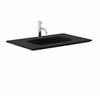 Crosswater Glide II Wastafel inbouw - zonder kraangat - 70x45x1cm - glas - midnight black SW670221