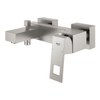 GROHE Eurocube badkraan m. omstel m. koppelingen supersteel SW523664