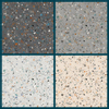SAMPLE BOX 4 stuks Prissmacer Cerámica Gobi Vloer- en wandtegel gerectificeerd Terrazzo Mat Creme, Wit, Grijs en Antraciet SW787990