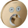 Hansgrohe ShowerSelect S thermostaat afbouwdeel voor 2 functies brushed bronze SW490198