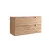 Adema Prime Balance Wastafelonderkast - 100x55x44.9cm - 2 lades - Geintegreerde greep - MDF - Rustiek Eiken SW1027169