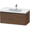 Duravit Ketho 2 wastafelonderbouwkast met 1 lade 98.4x45.5x44cm met greep antraciet donker noten mat SW771994