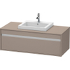 Duravit Ketho Wastafelonderkast 120x55.5x42.6cm 1 lade Standaard greep met softclose spaanplaat Basalt Mat 0300568