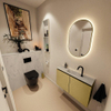 MONDIAZ TURE-DLUX 80cm toiletmeubel Oro. EDEN wastafel Opalo positie midden. Met 1 kraangat. SW1104440