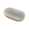 Ideavit Solidera Vrijstaand bad - 150x76x53cm - Solid surface - Ovaal - Mat Beige SW857502