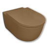 Royal Plaza Primo Toiletset - 55cm - hangend - cycloonspoeling - spoelrandloos - diepspoel - met zitting - softclose - quick release - tabak SW1122502