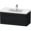 Duravit Ketho 2 wastafelonderbouwkast met 1 lade 98.4x45.5x44cm met greep antraciet eiken zwart mat SW772054