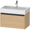Duravit Ketho 2 wastafelonderbouwkast met 1 lade 78.4x46x44cm met greep antraciet natuur eiken mat SW772770