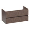 BRAUER Joy wastafelonderkast - 100x46x50cm - 2 softclose lades - greeploos - 1 sifon uitsparing - Erosion SW1200983
