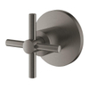 Grohe Atrio Inbouwthermostaat - 1 knop - stopkraan - met kruisgreep - brushed hard graphite SW225063