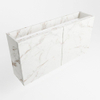 Mondiaz FOWY fonteinonderkast - 80x22x50cm - 2 deuren - push to open - softclose - Carrara SW1016829