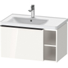 Duravit D-Neo wastafelonderkast 78.4x44x45.2cm 1 lade met softclose wit Hoogglans SW640710