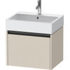 Duravit Ketho 2 wastafelonderbouwkast met 1 lade 58.4x46x44cm met greep antraciet taupe supermat SW773128