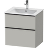 Duravit D-Neo wastafelonderkast 61x62.5x46.2cm 2 lades Betongrijs Mat SW640925