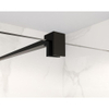 FugaFlow Eccelente Vetro inloopdouche badkamer verlengde stabilisatiestang 200cm los incl.bevestigingsmaterialen - mat zwart SW1123705