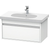 Duravit Ketho Wastafelonderkast 80x45.5x41cm 1 lade Standaard greep met softclose spaanplaat wit Mat 0300531