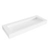 Mondiaz AVON Vrijhangende wastafel - 120cm - wasbak midden - rand 12cm - Solid surface Talc SW430179