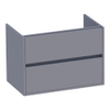BRAUER Adore wastafelonderkast - 80x46x55cm - 2 softclose lades - greeploos - 1 sifon uitsparing - mat grijs SW1198416