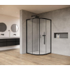 Saniclass Casus Douchecabine - 90x90x200cm - kwartrond - helder glas - profiel - mat zwart SW773914