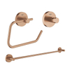 GROHE Essentials accessoireset 3-delig met handdoekhouder, handdoekhaak en toiletrolhouder zonder klep Brushed warm sunset SW529084