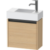 Duravit Ketho 2 wastafelonderbouwkast met 1 deur 48.4x23.8x44cm links, met greep antraciet natuur eiken mat SW772765