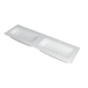 INK Faktor wastafel - 160x45x1.5cm - 2 wasbakken - 2 kraangaten - polystone wit glans SW207301