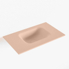 Mondiaz LEX Fontein - 50x30x0.9cm - wasbak Rechts - zonder kraangaten - voor toiletmeubel - Solid surface - Rosee SW1025927