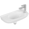 Villeroy en Boch O.novo Compact fontein 50x25cm zonder overloop en doortikbaar kraangat wit 0124150