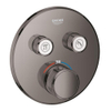 Grohe SmartControl Inbouwthermostaat - 3 knoppen - rond - hard graphite SW354645