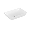 Villeroy & Boch Venticello semi inbouw- opzetwastafel zonder kraangat 55x36cm met overloop Ceramic+ stone white SW209648