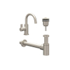 IVY Fonteinset - opbouw - draaibare uitloop - always open plug - Geborsteld nickel PVD SW1031676