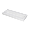 INK Dock wastafel - 100x40x6cm - 1 wasbak - 0 kraangaten - polystone wit mat SW352241