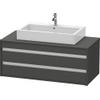 Duravit Ketho Wastafelonderkast 120x55.1x49.6cm Standaard greep met softclose spaanplaat Grafiet Mat 0300729