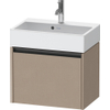 Duravit Ketho 2 wastafelonderbouwkast met 1 lade 58.4x39x44cm met greep antraciet Linnen mat SW772056